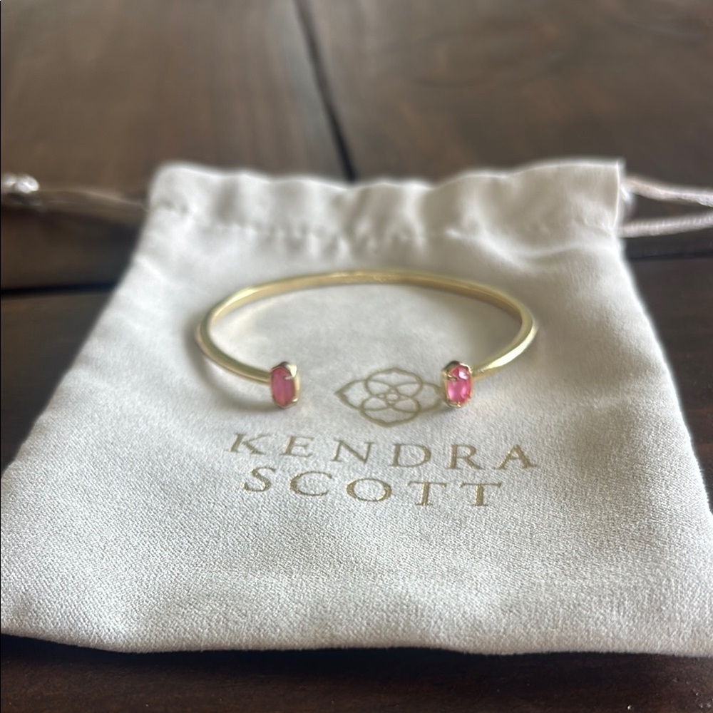 Kendra Scott Gold Bracelet with Pink Stones